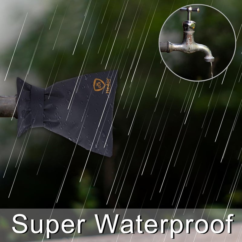 Hedoc Pro Outdoor Faucet Covers for Winter Freeze Protection, 4 Pack 6'' W x 8.2'' H Winter Faucet Insulation Cover Socks, Hose Bib Covers for Winter (Faucet Cover 4 Pack) - Image 4